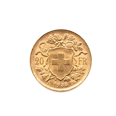 20 FRANCS SUISSE - CAP OR NUMISMATIQUE TOULOUSE