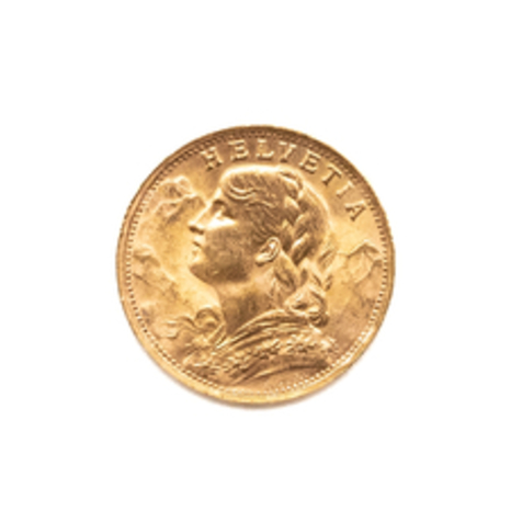 20 FRANCS SUISSE - CAP OR NUMISMATIQUE TOULOUSE
